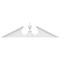 Ekena Millwork Acorn Architectural Grade PVC Pediment, 82"W x 20-1/2"H x 2-3/4"P (Pitch 6/12) PEDPS082X205ACR00 - alternate 2